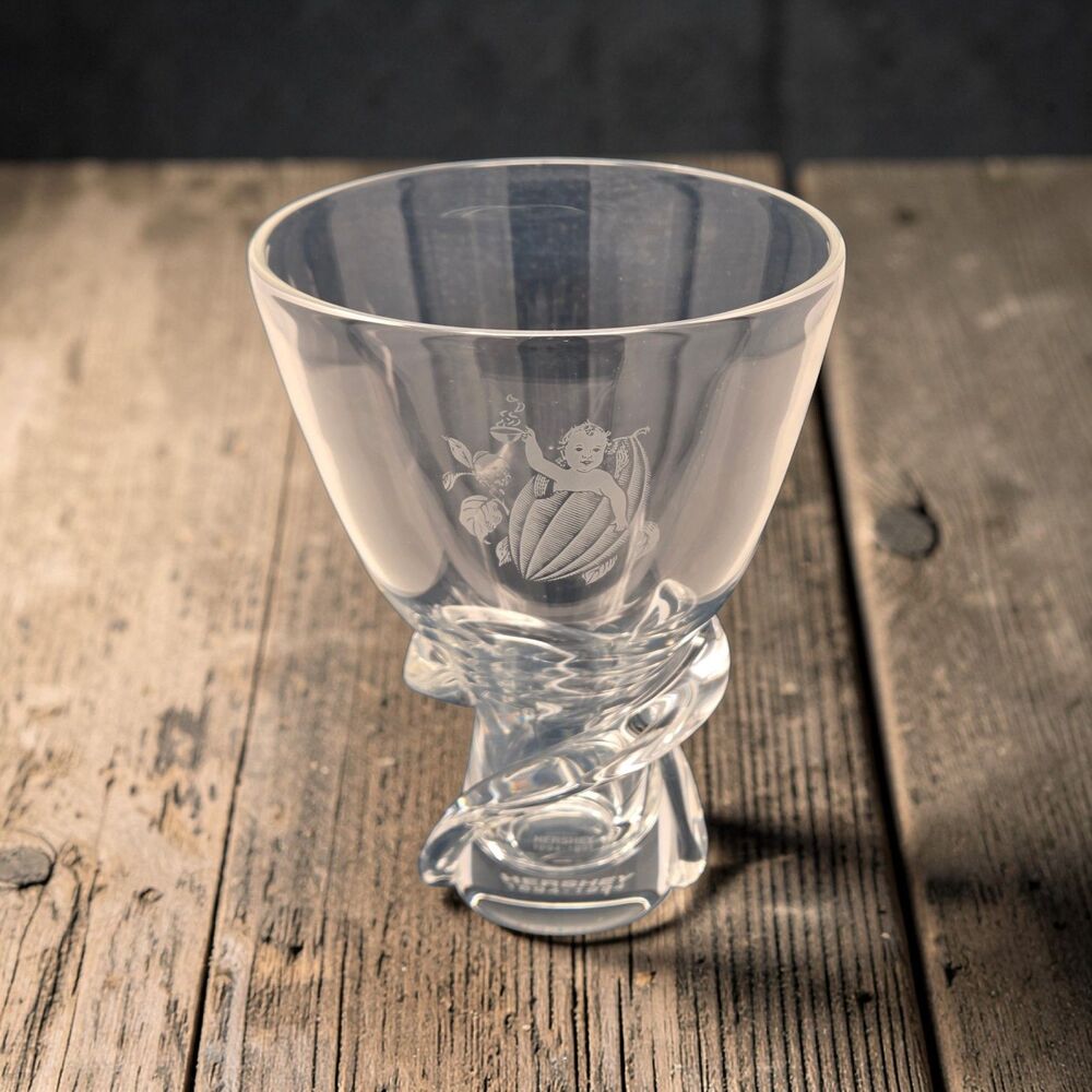 Steuben Crystal Hershey 1894–1994 Centennial Cherub Bowl Goblet w‎ Box